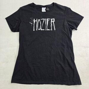 Hozier Rock Band Tour Concert Black T-Shirt Tee Port & Co Women's Sz M